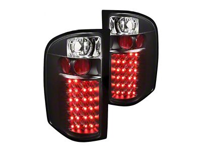 V2 LED Tail Lights; Matte Black Housing; Clear Lens (07-14 Silverado 2500 HD)