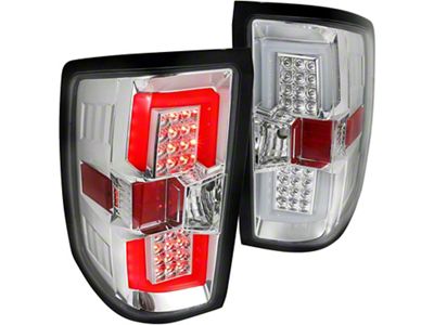 LED Tail Lights; Chrome Housing; Clear Lens (15-19 Silverado 2500 HD w/ Factory Halogen Tail Lights)
