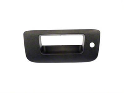 Tailgate Handle Bezel; Textured Black; With Keyhole (07-14 Silverado 2500 HD)