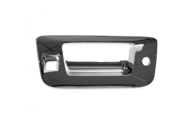 Tailgate Handle Bezel with Lock Provision and Backup Camera Opening; Chrome (07-14 Silverado 2500 HD)