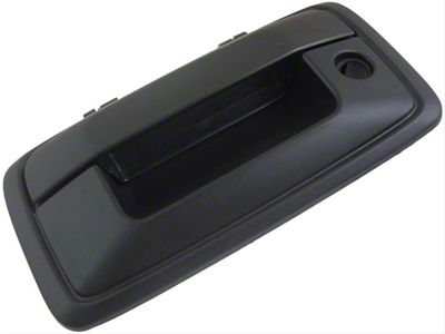 Tailgate Handle; Textured Black; With Keyhole; Without Backup Camera (15-19 Silverado 2500 HD)