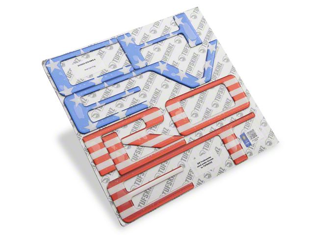 Tailgate Insert Letters; American Flag Edition (20-24 Silverado 2500 HD)