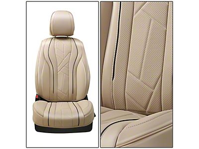 ELUTO 2PCS Front Car Seat Covers with Waterproof PU Leather