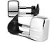 Towing Mirror; Manual; Chrome; Pair (07-12 Silverado 2500 HD)