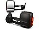 Towing Mirror; Manual; Amber Signal; Black (07-13 Silverado 2500 HD)
