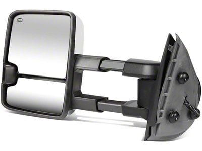 Towing Mirror; Powered; Heated; Smoked Amber LED Signal; Chrome; Left (07-14 Silverado 2500 HD)