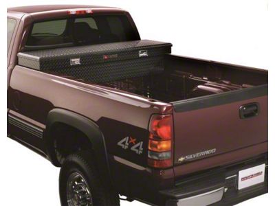 Challenger Single Lid Crossover Tool Box; Black (07-10 Silverado 2500 HD)