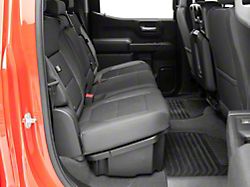 Underseat Storage with Lockable Lid; Black (20-24 Silverado 2500 HD Crew Cab)