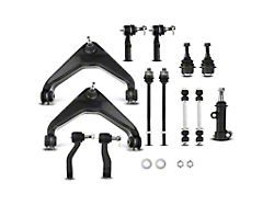 Front Upper Control Arm, Ball Joint, Idler Arm, Pitman Arm, Sway Bar Link and Tie Rod End Kit (01-10 Silverado 2500 HD w/ 3-Groove Pitman Arm)
