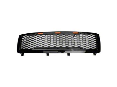 Upper Replacement Grille; Gloss Black (11-14 Silverado 2500 HD)