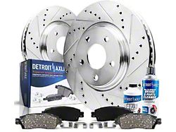 Vented 8-Lug Brake Rotor, Pad, Brake Fluid and Cleaner Kit; Front (07-10 Silverado 2500 HD)