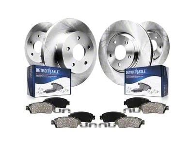 Vented 8-Lug Brake Rotor and Pad Kit; Front and Rear (07-10 Silverado 2500 HD)