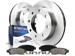 Vented 8-Lug Brake Rotor and Pad Kit; Front (07-10 Silverado 2500 HD)