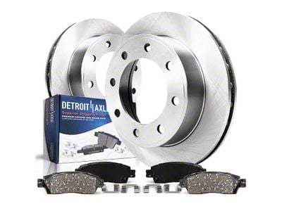 Vented 8-Lug Brake Rotor and Pad Kit; Rear (07-10 Silverado 2500 HD)