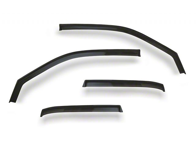 Ventgard Sport Window Deflectors; Carbon Fiber Look; Front and Rear (07-14 Silverado 2500 HD Extended Cab)