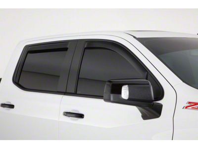 Ventguard Window Deflectors; Front and Rear; Smoked (20-25 Silverado 2500 HD Crew Cab)