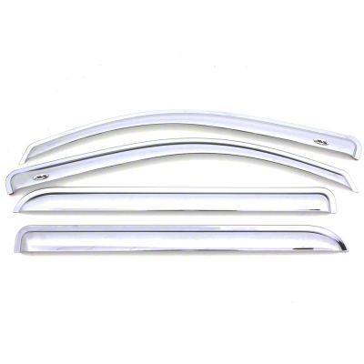 Protectores De Lluvia Y Deflectores De Ventilación Para Chevy Silverado 2500/3500 2020-2024 Doble Cabina - Negro Brillante