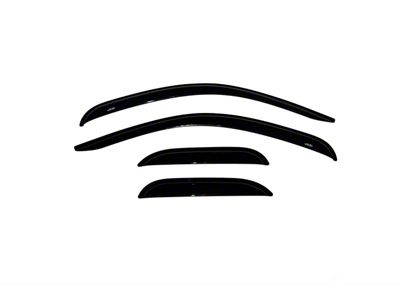 Ventvisor Window Deflectors; Front and Rear; Dark Smoke (07-14 Silverado 2500 HD Extended Cab)