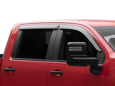 Ventvisor Window Deflectors; Front and Rear; Dark Smoke (20-24 Silverado 2500 HD Crew Cab)