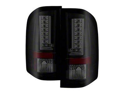 Version 2 LED Tail Lights; Black Housing; Smoked Lens (07-14 Silverado 2500 HD)