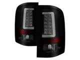 Version 3 Light Bar LED Tail Lights; Black Housing; Smoked Lens (07-14 Silverado 2500 HD)
