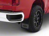 12-Inch x 23-Inch Mud Flaps with Bowtie Logo; Front or Rear (Universal; Some Adaptation May Be Required)