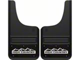 12-Inch x 23-Inch Mud Flaps with High Country Logo; Front or Rear (Universal; Some Adaptation May Be Required)