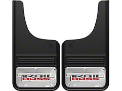 12-Inch x 26-Inch Mud Flaps with Trail Boss Logo; Front or Rear (Universal; Some Adaptation May Be Required)