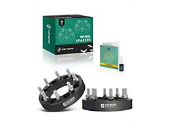 1.50-Inch 8-Lug Wheel Spacers; Black; Set of Two (01-10 Silverado 3500 HD SRW)