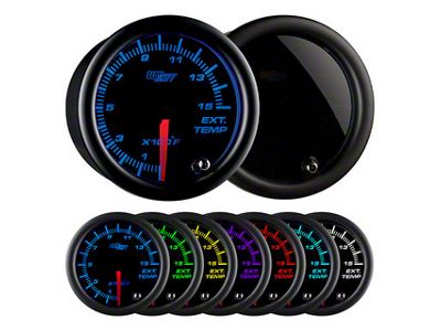 1500-Degree Exhaust Gas Temperature Gauge; Tinted 7 Color (Universal; Some Adaptation May Be Required)