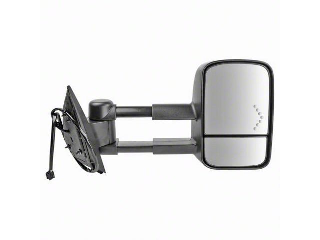 180 Degree Swing Powered Heated Manual Folding Towing Mirror; Passenger Side (07-14 Silverado 3500 HD)