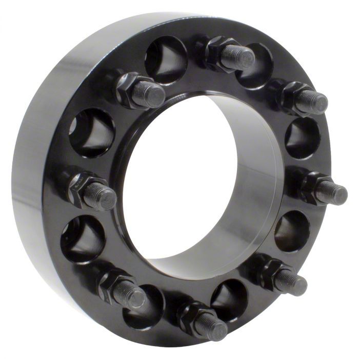 Silverado 3500 2Inch Steel Hubcentric 8Lug Wheel Spacers; Black (07