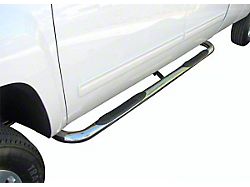 3-Inch Round Side Step Bars; Rocker Mount; Stainless Steel (20-26 Silverado 3500 HD Regular Cab)