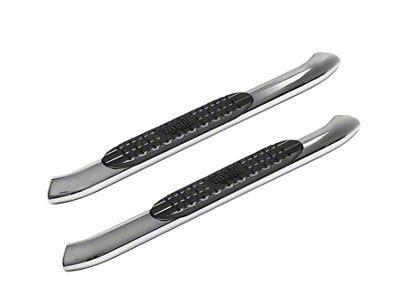 Pro Traxx 4-Inch Oval Side Step Bars; Stainless Steel (20-25 Silverado 3500 HD Regular Cab)