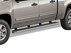 5-Inch iStep Running Boards; Hairline Silver (07-19 Silverado 3500 HD Crew Cab)