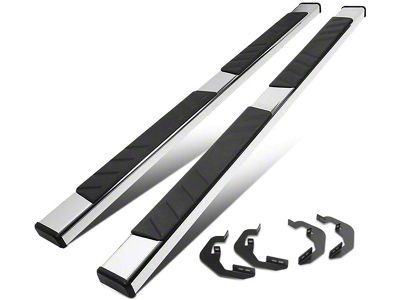 5-Inch Running Boards; Stainless Steel (07-19 Silverado 3500 HD Extended/Double Cab)