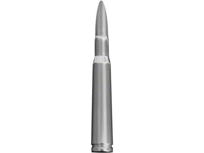 50 Cal Bullet Antenna; 5-Inch; Brushed Aluminum (Universal; Some Adaptation May Be Required)