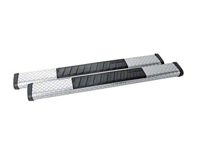 6-Inch Brite-Tread Side Step Bars without Mounting Brackets; Silver (07-24 Silverado 3500 HD Regular Cab)