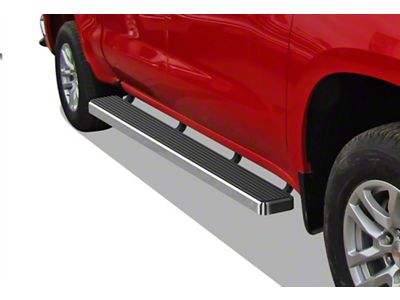 6-Inch iStep Running Boards; Hairline Silver (20-24 Silverado 3500 HD Crew Cab)