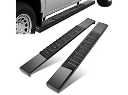 6-Inch Wide Flat Running Boards; Black (20-25 Silverado 3500 HD Regular Cab)