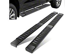 6-Inch Wide Flat Running Boards; Black (20-25 Silverado 3500 HD Double Cab)