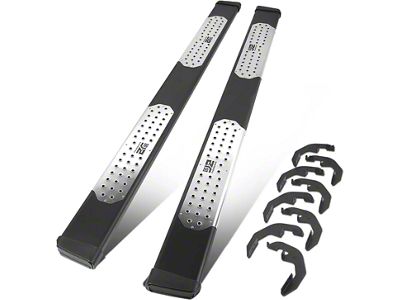 6.50-Inch Flat Step Bar Running Boards; Black (20-25 Silverado 3500 HD Crew Cab)
