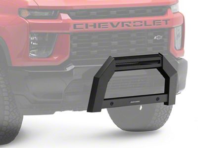 Armour Bull Bar; Matte Black (20-25 Silverado 3500 HD)
