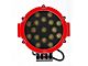 Atlas Roll Bar with 7-Inch Red Round LED Lights; Black (07-24 Silverado 3500 HD)