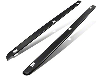 Bed Rail Caps with Stake Pocket Holes; Textured Black (07-14 Silverado 3500 HD SRW w/ 8-Foot Long Box)