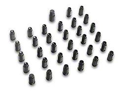 Black Acorn Lug Nuts; M14x1.5; Set of 32 (11-26 Silverado 3500 HD)