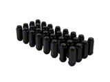 Black Bulge Acorn Lug Nut Kit; 14mm x 1.5; Set of 32 (07-25 Silverado 3500 HD)