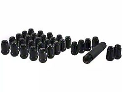 Black Closed End Spline Lug Nuts; M14 x 1.5; Set of 32 (07-25 Silverado 3500 HD)