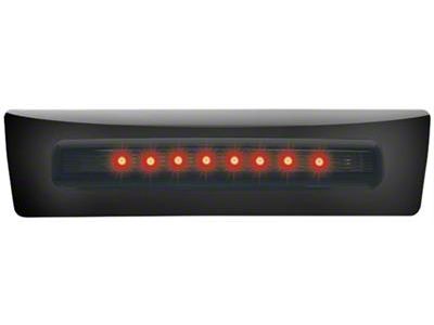 Black LED Locking Tailgate Handle; Red LED; Smoked (07-14 Silverado 3500 HD)