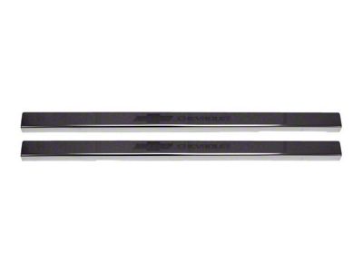 Putco Black Platinum Door Sills with Bow Tie Etching (20-25 Silverado 3500 HD Regular Cab, Double Cab)